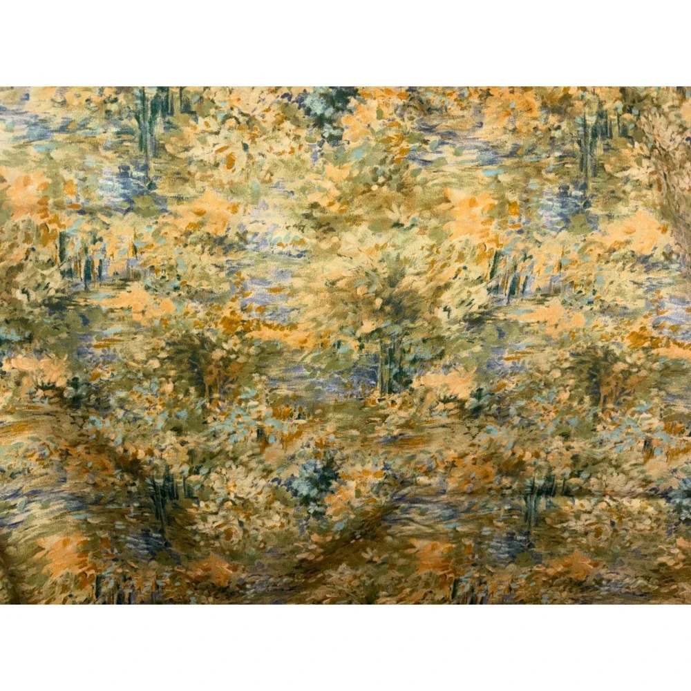 Mill Creek Fabrics Hatefa  Landscape Fabric 3.2 Yards Green Gold Blue